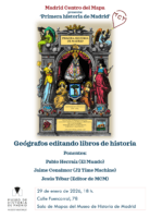 Presentación del libro primera historia de Madrid, cartel
