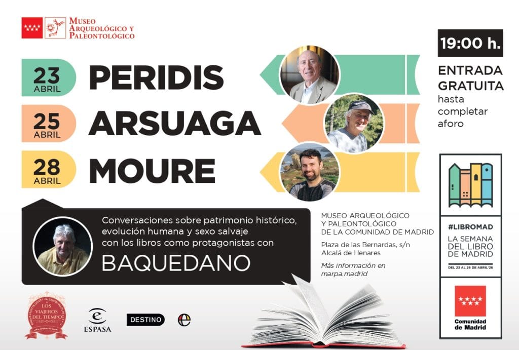 CARTEL Ciclo de encuentros con escritores en el Museo Arqueológico y Paleontológico